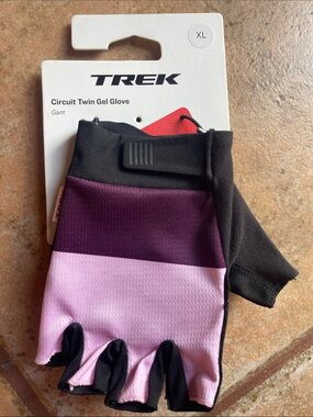 Trek Circuit Twin Gel Short Finger Cycling Gloves - Pink & Purple